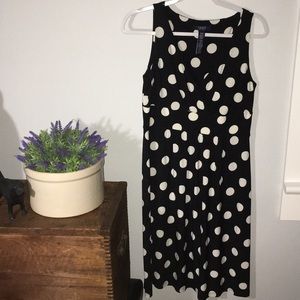 Chaps Ralph Lauren polka dot wrap dress // size M